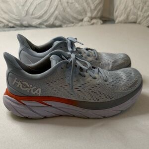 Hoka Clifton 8 Running Shoes Sz 9 Fog/Plein Air